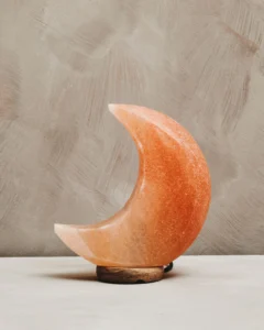 Classic Collection UK7 Ltd Himalayan Pink Salt Lamp Moon Shape– Natural Air Purifier & Ambient Light [Energy Class A] - Image 4