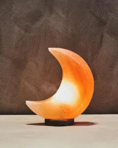 Classic Collection UK7 Ltd Himalayan Pink Salt Lamp Moon Shape– Natural Air Purifier & Ambient Light [Energy Class A] - Image 3