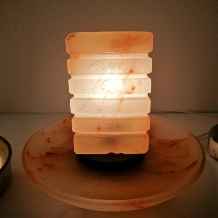 Classic Collection UK7 Ltd Himalayan Pink Salt Lamp Rectangular Carved Shape. - Image 5