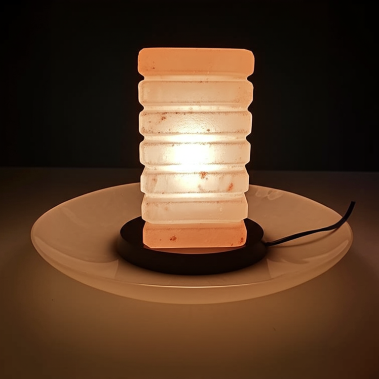 Classic Collection UK7 Ltd Himalayan Pink Salt Lamp Rectangular Carved Shape. - Image 4