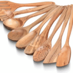 7-Piece Natural Acacia Wood Kitchen Utensil Set
