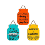 Colorful Mason Jar Quote Plaques for Kitchen Decor