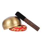 Authentic Handmade Tibetan Singing Bowl for Meditation in Red