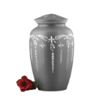 Modern Aluminium Cremation Urn - Grey