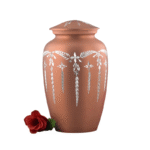 Modern Aluminium Cremation Urn - Brown Color