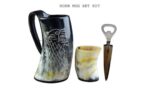 WOLF CARVED HORN MUG 6” INCH - Image 4