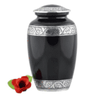 Black Aluminium Cremation Urn