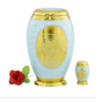Modern Yellow Aluminium Cremation Urn