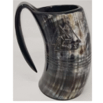 CARVED HORN MUG 6” INCH
