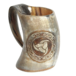 ENGRAVED HORN MUG 7” INCH