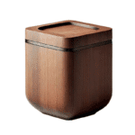 Very Adorable Handcarved Wooden Cremation Urn with Turquoise Inlay