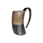 CARVED BURNERD HORN MUG